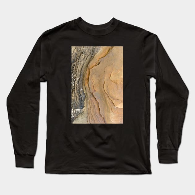 Beach side intimate rock texture Long Sleeve T-Shirt by textural